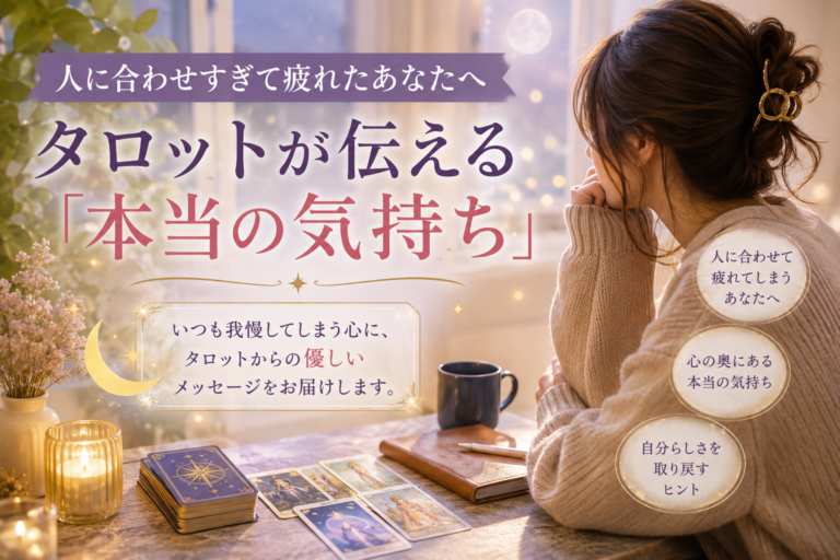 人に合わせすぎて疲れたあなたへ｜タロットが伝える本当の気持ち